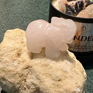 Rose Quartz Elephant